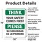 Signmission Safety Culture Sign, 10 in Width, Aluminum, Rectangle, Bilingual OS-2PACK-TS-A-1014-L-11895 - alternate 4
